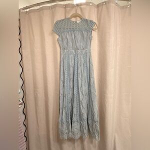 Foxiedox Light Blue Lace Maxi Dress S